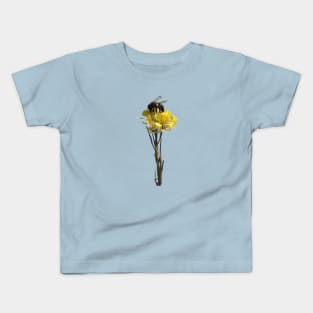 Honey bee on a wildflower Kids T-Shirt